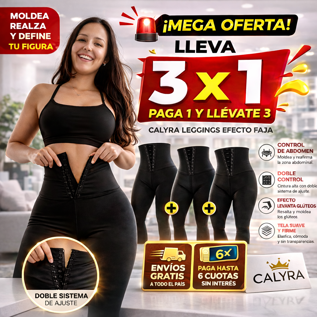 Pack 3x1 — Leggings con Faja Modeladora | CALYRA